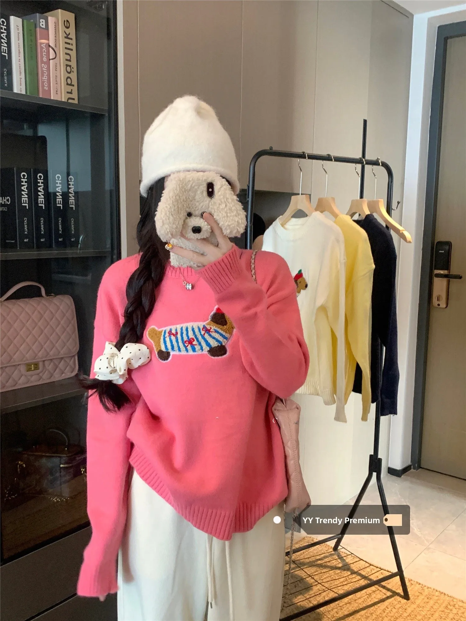 Korean Sle Cartoon Sausage Dog Long Sve Knitted Sweater Women's Faionable Versatile Top Winter New Arrival Anti-Aging ...
Korean Sle Cartoon Sausage Dog Long Sve Knitted Sweater Women's Faionable Versatile Top Winter New Arrival Anti-Aging ...