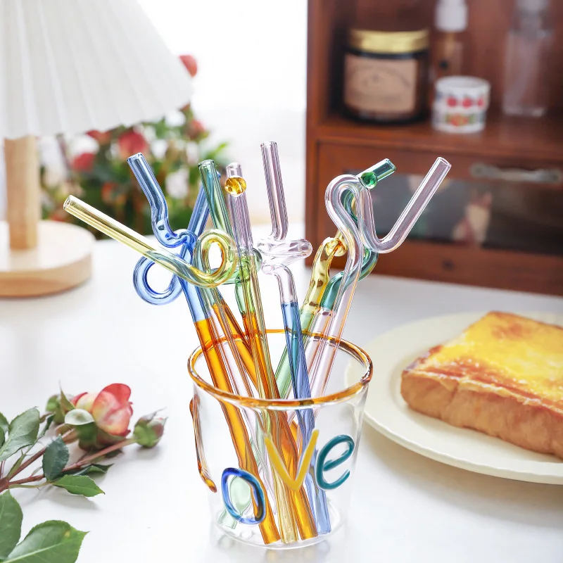 Knotted Colored Glass Straws Lightweight Smooth Edge Gift for Men Women and Kids Practical Stylish Versatile Suitable for Photos
Knotted Colored Glass Straws Lightweight Smooth Edge Gift for Men Women and Kids Practical Stylish Versatile Suitable for Photos