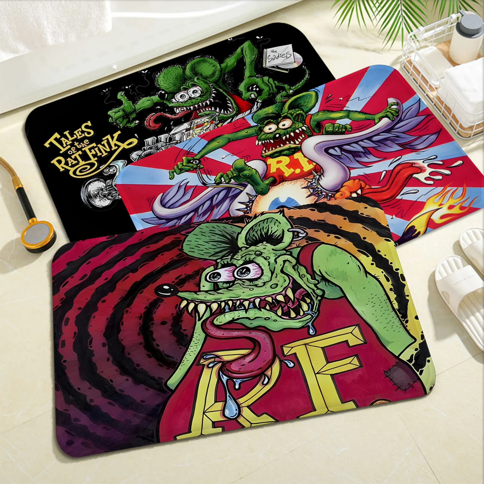 Tales of the Rat Fink cartoon Floor Mat Bath Mat Nordic Style Home Doormat Bathroom-Toilet Mats Bedroom Welcome Doormat
Tales of the Rat Fink cartoon Floor Mat Bath Mat Nordic Style Home Doormat Bathroom-Toilet Mats Bedroom Welcome Doormat