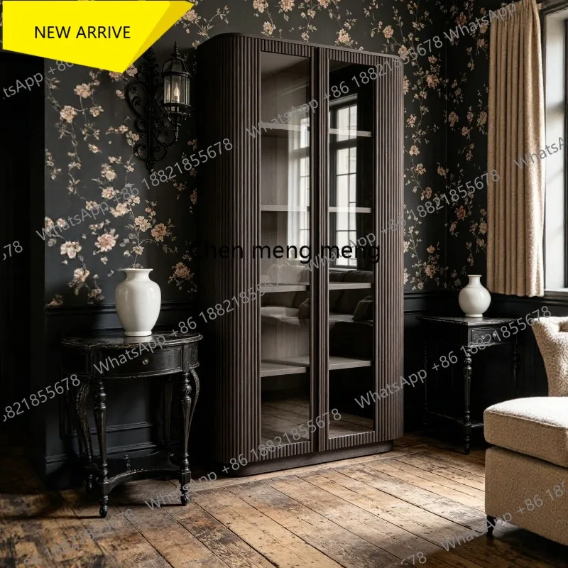 M182 French retro solid wood wine cabinet, living room glass door storage display cabinet, American floor-to-ceiling bookcase
M182 French retro solid wood wine cabinet, living room glass door storage display cabinet, American floor-to-ceiling bookcase