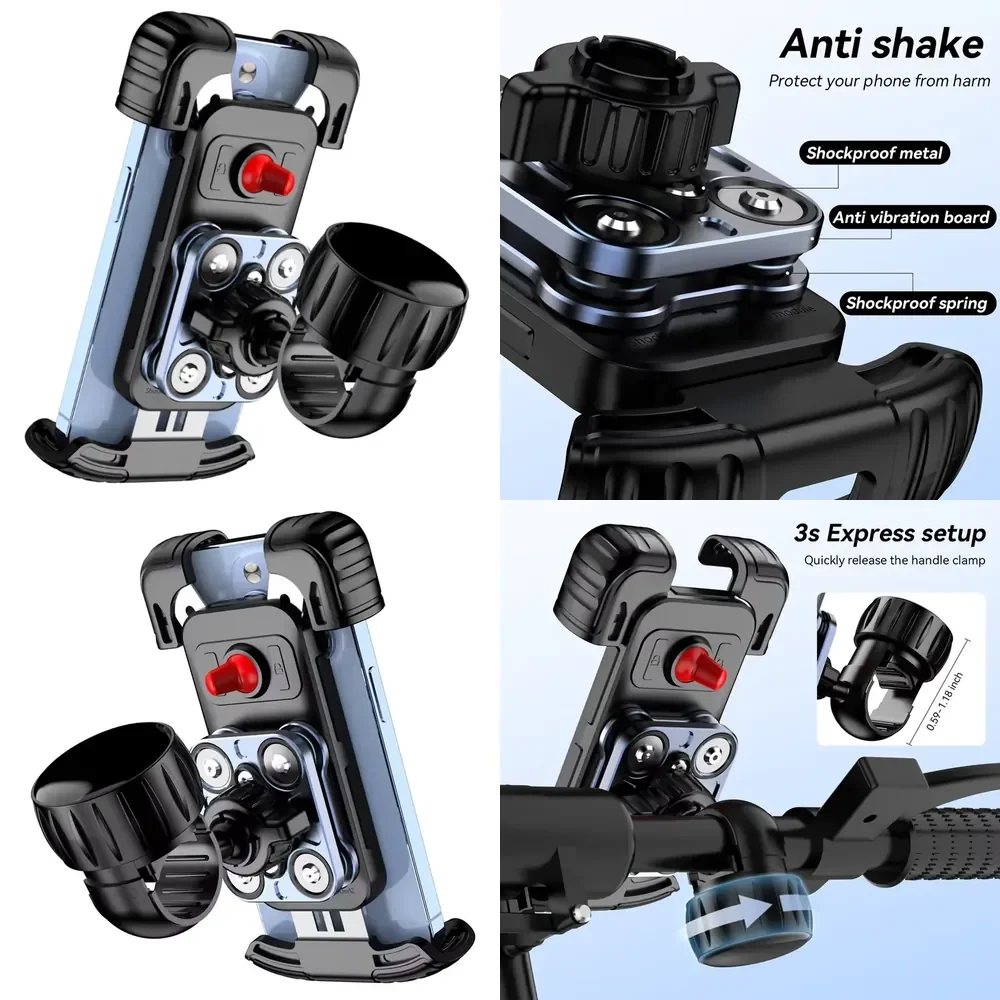 Trend Products 2025 Amz Hot Sales Motorcycle Cell Phone Holder Stabilizer Metal Shock Absorption Anti-Theft System Phone
Trend Products 2025 Amz Hot Sales Motorcycle Cell Phone Holder Stabilizer Metal Shock Absorption Anti-Theft System Phone