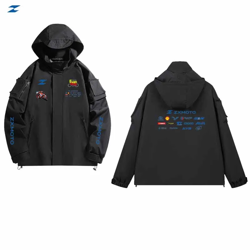 ZX MOTO logoMen's Racing Motorcycle Outdoor Hooded Jacket-Windproof Coat-Suitable for Hiking, Mountaineering and Lightweight Spr
ZX MOTO logoMen's Racing Motorcycle Outdoor Hooded Jacket-Windproof Coat-Suitable for Hiking, Mountaineering and Lightweight Spr