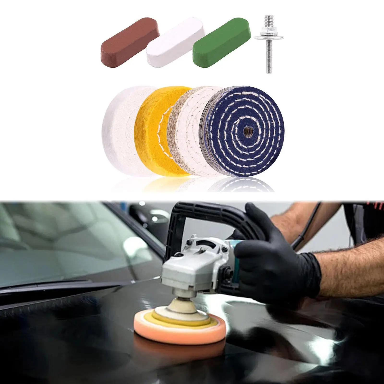 Buffing Polishing Wheels Reusable Portable Convenient with Shank Metal Jewelry Glass Polishing Cleaning Supplies for Drill
Buffing Polishing Wheels Reusable Portable Convenient with Shank Metal Jewelry Glass Polishing Cleaning Supplies for Drill