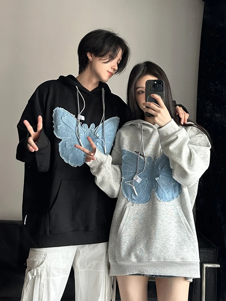 American High Street Patch Hoodie Sweatshirt Loose Lazy Style Casual Outerwear for Couples Spring Autumn Season
American High Street Patch Hoodie Sweatshirt Loose Lazy Style Casual Outerwear for Couples Spring Autumn Season