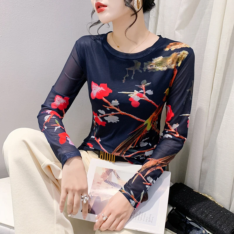 2024 New Spring Autumn Korean Clothes T-Shirt Fashion Sexy O-Neck Print Patchwork Women Tops Long Sleeve High-elastic Tees 41128
2024 New Spring Autumn Korean Clothes T-Shirt Fashion Sexy O-Neck Print Patchwork Women Tops Long Sleeve High-elastic Tees 41128
