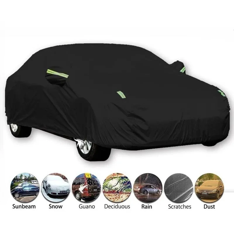 Car Cover Full Exterior Black Auto Cover Sunshade Dustproof Protection with Reflective Strips Universal for Hatchback Sedan SUV
Car Cover Full Exterior Black Auto Cover Sunshade Dustproof Protection with Reflective Strips Universal for Hatchback Sedan SUV