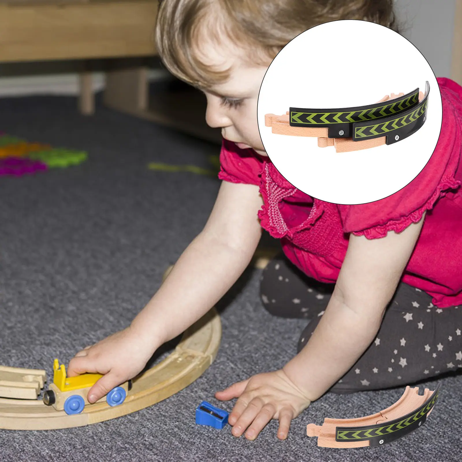 2Pcs Wooden Train Track Pieces Short Curved Railway Blocks for DIY Train Scene Building Educational Kids Playtime At Home Beach
2Pcs Wooden Train Track Pieces Short Curved Railway Blocks for DIY Train Scene Building Educational Kids Playtime At Home Beach