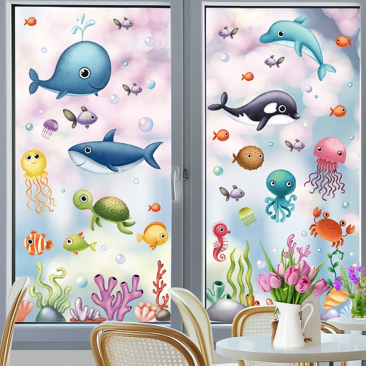 Summer Ocean Animal Series Static Cling Window Decals No Trace Glass Door Stickers Removable Decorative
Summer Ocean Animal Series Static Cling Window Decals No Trace Glass Door Stickers Removable Decorative