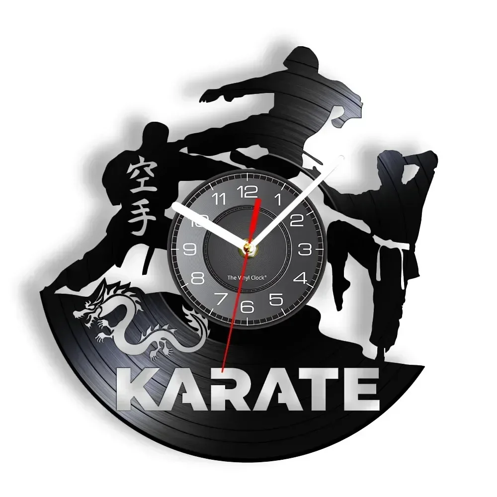 Japanese Martial Arts Karate Vinyl Record Wall Clock Karate Fighting Logo Sports Home Decoration Watch Gift
Japanese Martial Arts Karate Vinyl Record Wall Clock Karate Fighting Logo Sports Home Decoration Watch Gift
