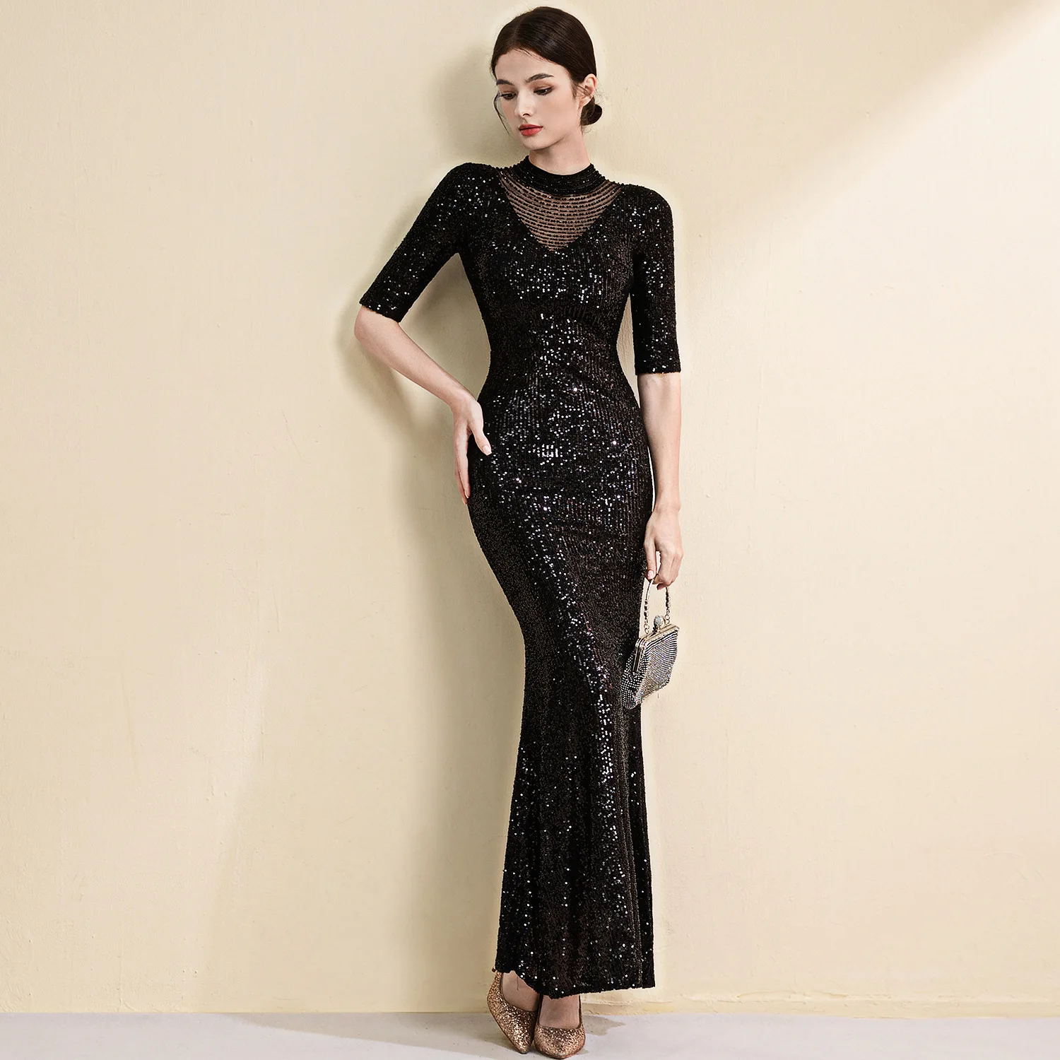 Evening Dress for Women 2026 New High-End Temperament Ladies Banquet Host Sequined Shiny Long Fish Tail Dress
Evening Dress for Women 2026 New High-End Temperament Ladies Banquet Host Sequined Shiny Long Fish Tail Dress