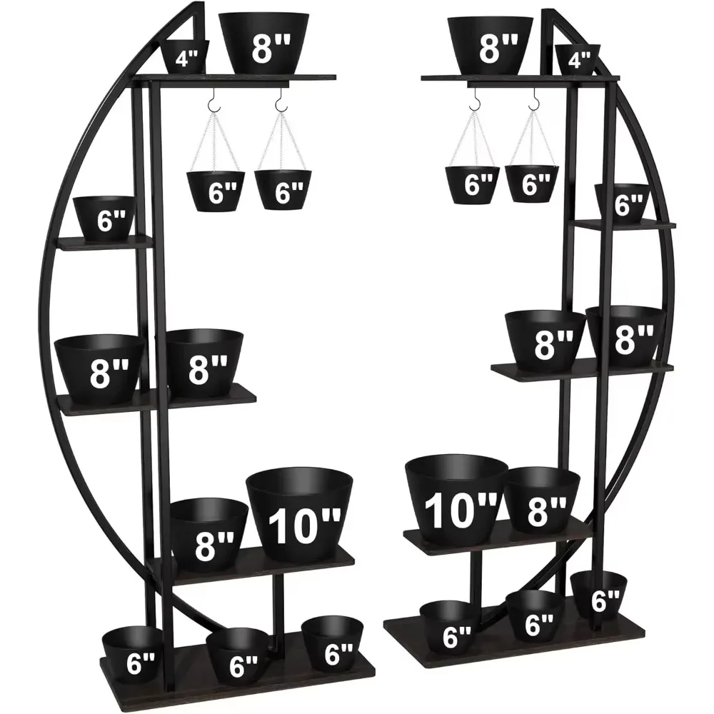 Tall Plant Stand Large Plant Shelf Indoor 71" Metal flower rack with hanging hook, Improved Taller Design
Tall Plant Stand Large Plant Shelf Indoor 71" Metal flower rack with hanging hook, Improved Taller Design