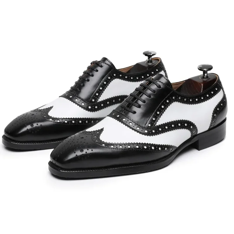 Роскошные мужские броги из натуральной кожи, модельные туфли ручной работы, качественные удобные весенние черные свадебные деловые туфли 2026, мужские туфли
Роскошные мужские броги из натуральной кожи, модельные туфли ручной работы, качественные удобные весенние черные свадебные деловые туфли 2026, мужские туфли