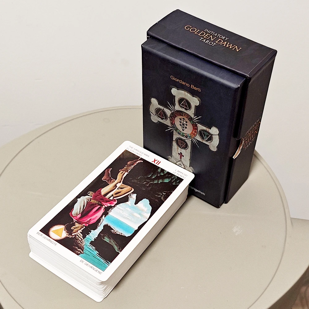 Initiatory Golden Dawn Tarot Deck 78 Cards 12*7cm Occult Esoteric Divination Game Set in Rigid Box
Initiatory Golden Dawn Tarot Deck 78 Cards 12*7cm Occult Esoteric Divination Game Set in Rigid Box
