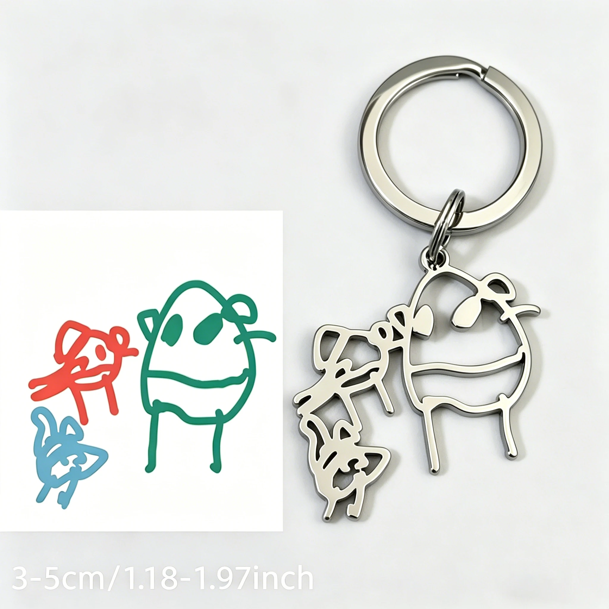Personalized Stainless Steel Children Painting Keychain Custom Kids Artwork Photo Logo Keyring Jewelry Gifts for Children Parent
Personalized Stainless Steel Children Painting Keychain Custom Kids Artwork Photo Logo Keyring Jewelry Gifts for Children Parent