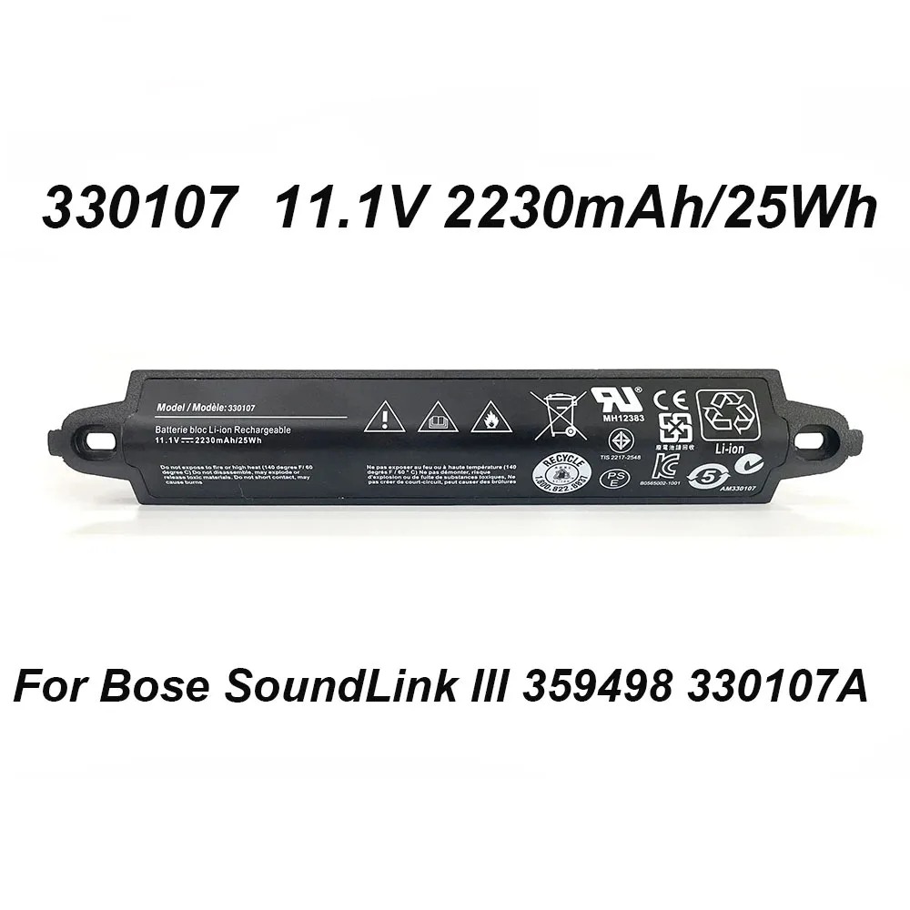 330107 359498 11.1V 2230mAh Battery For Bose Soundlink III 414255 404600 Soundlink Bluetooth Speaker II 404600 Series
330107 359498 11.1V 2230mAh Battery For Bose Soundlink III 414255 404600 Soundlink Bluetooth Speaker II 404600 Series