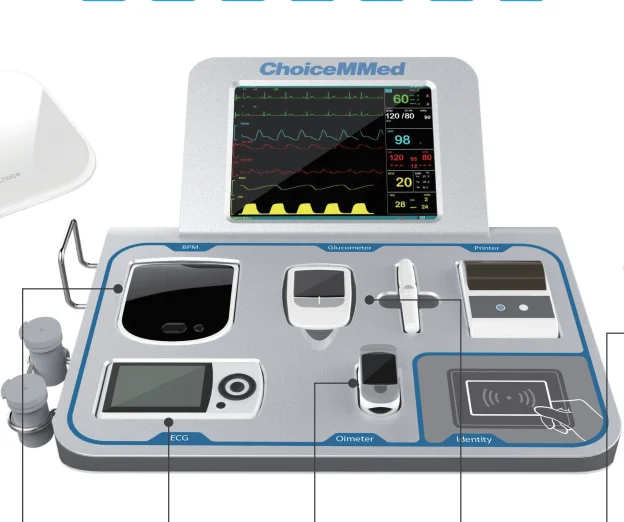 Telehealth devices telemedicine check BP ec PI PR SpO2 glucose telehealth kiosk kit
Telehealth devices telemedicine check BP ec PI PR SpO2 glucose telehealth kiosk kit