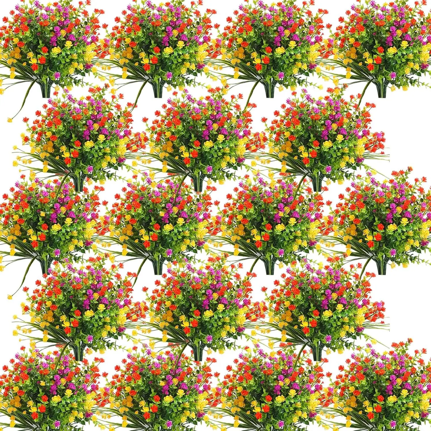 48 Bundles Artificial Flowers Outdoor,UV Resistant Faux Plastic Plants Greenery Shrubs Flower Bulk for Hanging Planter P
48 Bundles Artificial Flowers Outdoor,UV Resistant Faux Plastic Plants Greenery Shrubs Flower Bulk for Hanging Planter P