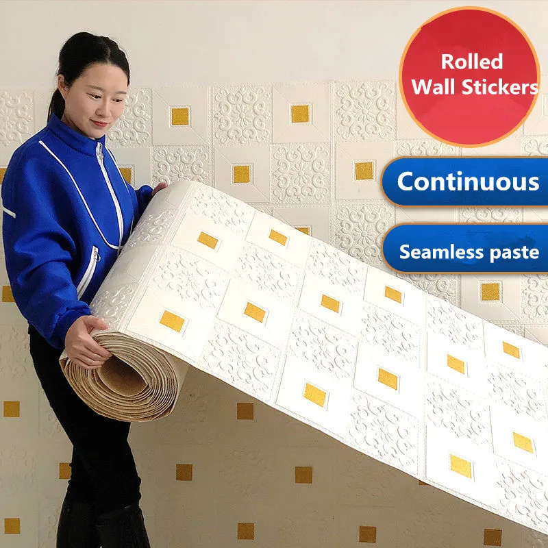 10m Self-adhesive Panels Wallpaper 3D Wall Stickers Tile Modern Home Decor For Bedroom Living Room Kitchen TV Backdrop muraux
10m Self-adhesive Panels Wallpaper 3D Wall Stickers Tile Modern Home Decor For Bedroom Living Room Kitchen TV Backdrop muraux