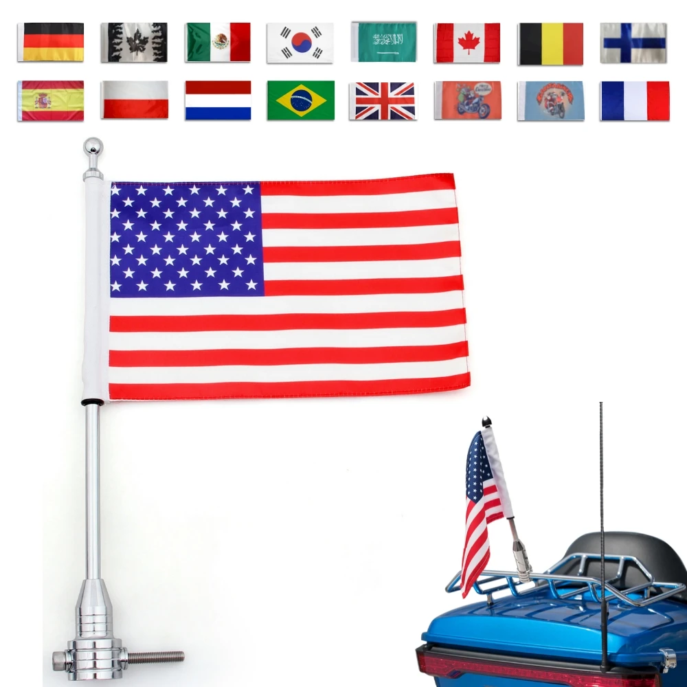 Motorcycle Luggage Rack Vertical Flag Pole Mounts For Harley Tour Pak Touring Road King Street Road Glide FLHT Sportster XL Bob
Motorcycle Luggage Rack Vertical Flag Pole Mounts For Harley Tour Pak Touring Road King Street Road Glide FLHT Sportster XL Bob
