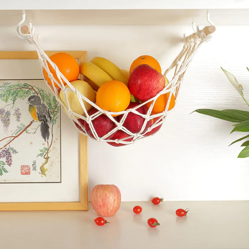 Macrame Fruit Hammock Under Cabinet Storage Fruits Net Boho Vegetable Basket Hanging Holder
Macrame Fruit Hammock Under Cabinet Storage Fruits Net Boho Vegetable Basket Hanging Holder