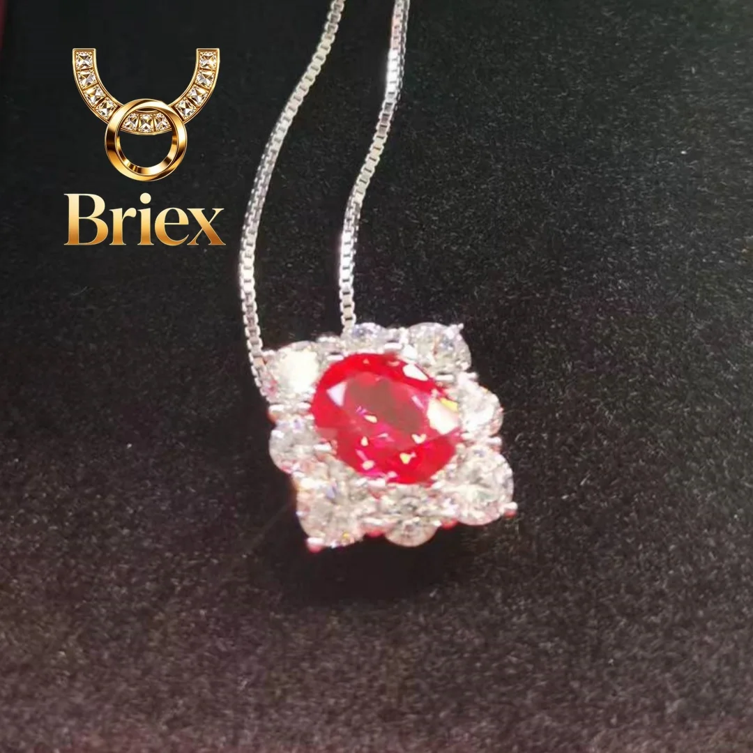 Briex Jewelry AU750 2Ct 7x9mm Oval Cut Ruby&Sapphire Diamond Pendant for Women Luxury Quality 18K White Gold Wedding Pendant Nec
Briex Jewelry AU750 2Ct 7x9mm Oval Cut Ruby&Sapphire Diamond Pendant for Women Luxury Quality 18K White Gold Wedding Pendant Nec