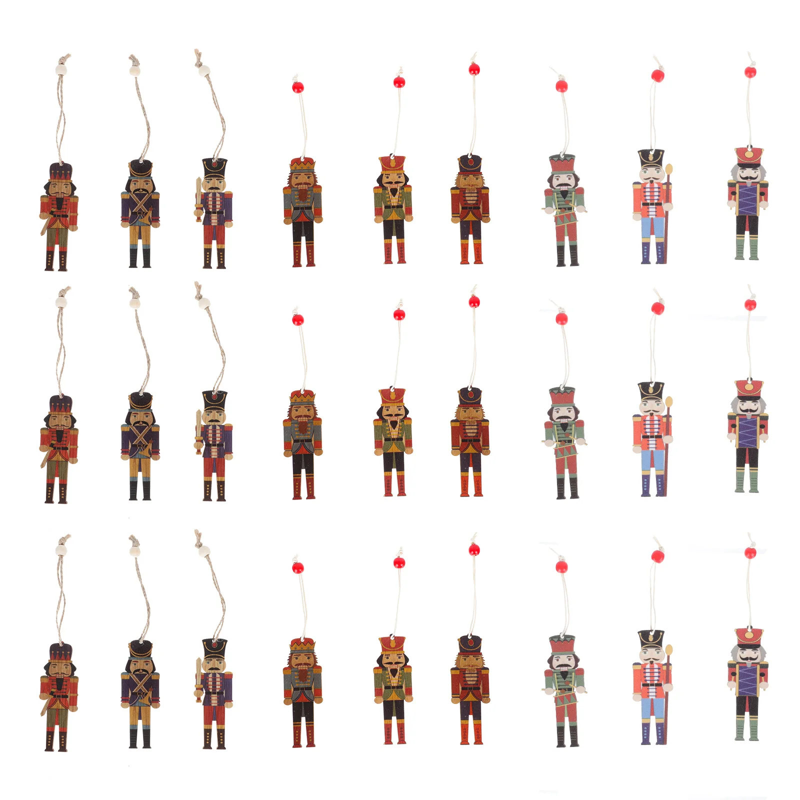 27pcs 3 Boxes Christmas Tree Pendants Wooden Walnut Soldier Hanging Ornaments Festival Decor Xmas Props Nutcracker Pendant Home
27pcs 3 Boxes Christmas Tree Pendants Wooden Walnut Soldier Hanging Ornaments Festival Decor Xmas Props Nutcracker Pendant Home