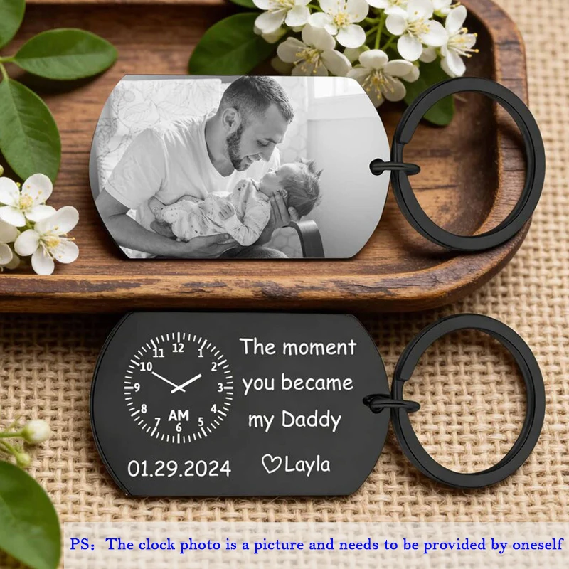 Custom Photo Keychain Custom Stainless Steel Keychain The Moment You Became My Daddy Keychain Personalized Father's Day Gifts
Custom Photo Keychain Custom Stainless Steel Keychain The Moment You Became My Daddy Keychain Personalized Father's Day Gifts