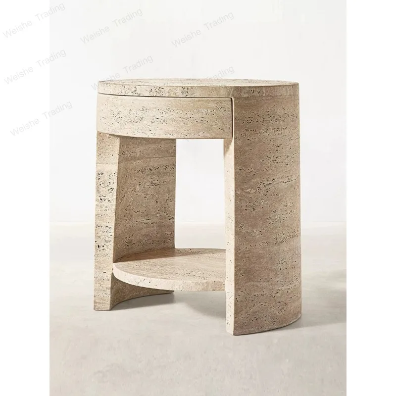 Premium travertine bedside table marble art bedroom storage cabinet small cabinet
Premium travertine bedside table marble art bedroom storage cabinet small cabinet