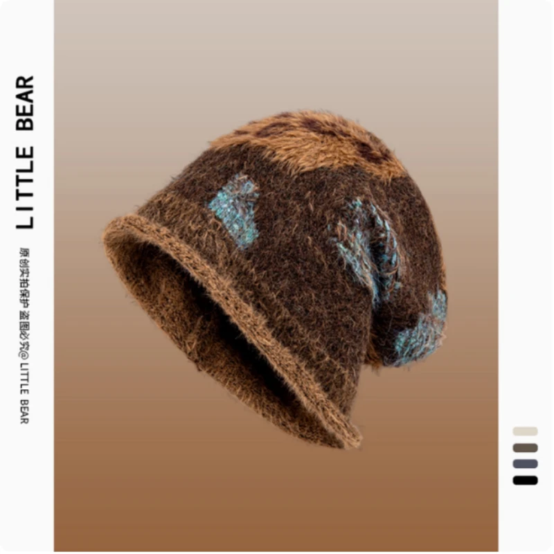 New Retro Leopard Print Jacquard Plush Pullover Knitted Hat for Women Winter Versatile Loose Ear Protection Skull Beanie Caps
New Retro Leopard Print Jacquard Plush Pullover Knitted Hat for Women Winter Versatile Loose Ear Protection Skull Beanie Caps