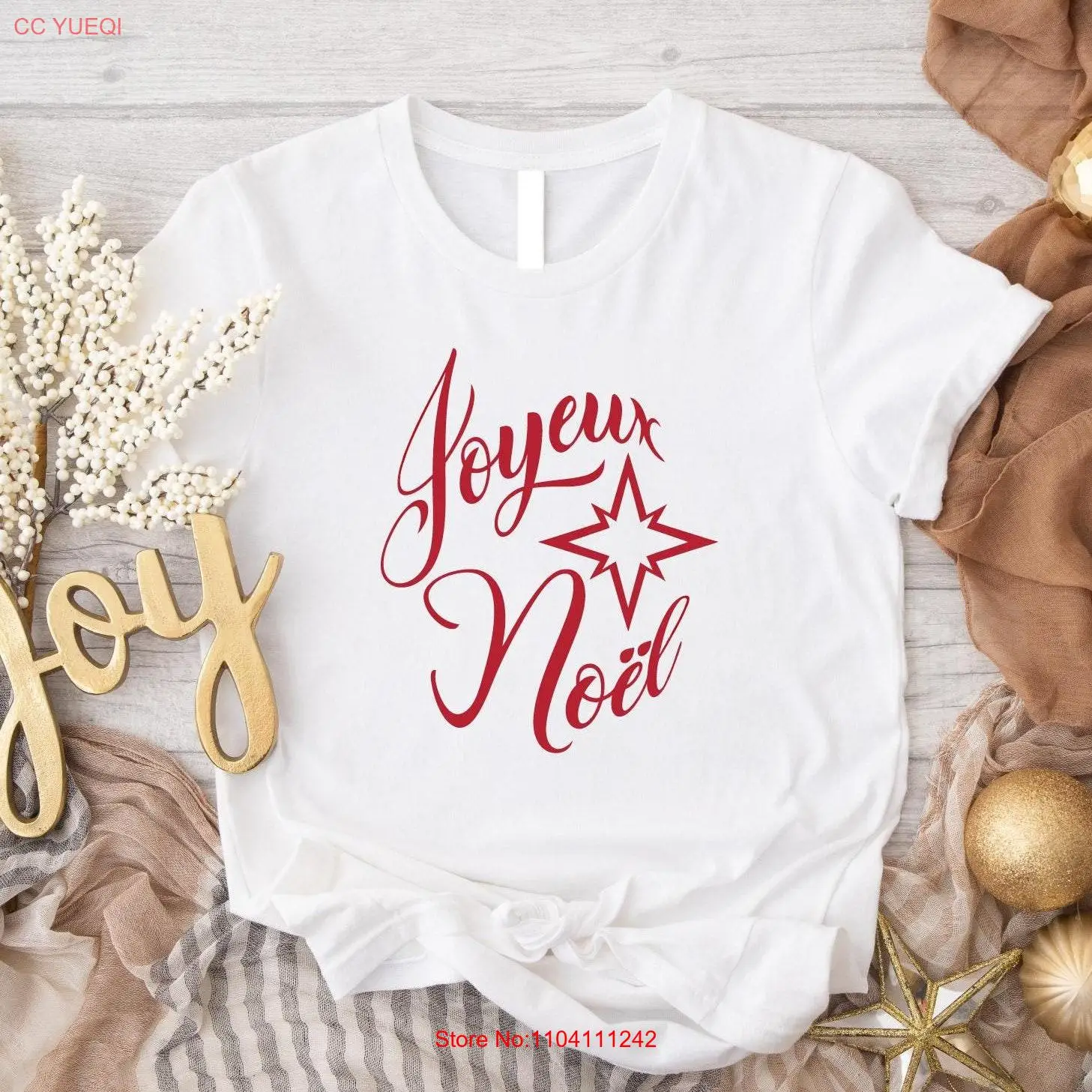 Joyeux Noël T shirt French Holiday Season Christmas Celebration Culture Souvenir long or short sleeves
Joyeux Noël T shirt French Holiday Season Christmas Celebration Culture Souvenir long or short sleeves