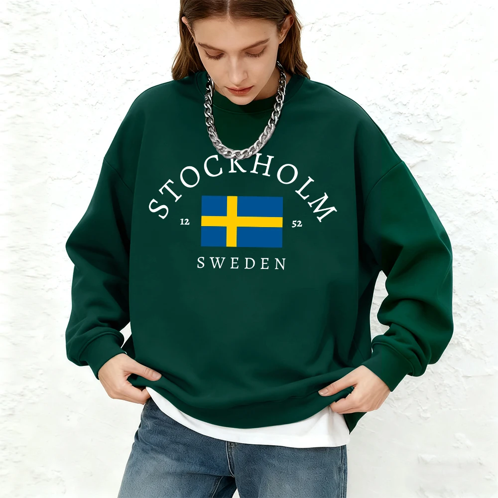 Stockholm Sweden Flag Prints Women Sweatshirts Winter Crewneck Hoodie Basics Warm Jogging Oversized Hoody Casual Womans Clothes
Stockholm Sweden Flag Prints Women Sweatshirts Winter Crewneck Hoodie Basics Warm Jogging Oversized Hoody Casual Womans Clothes