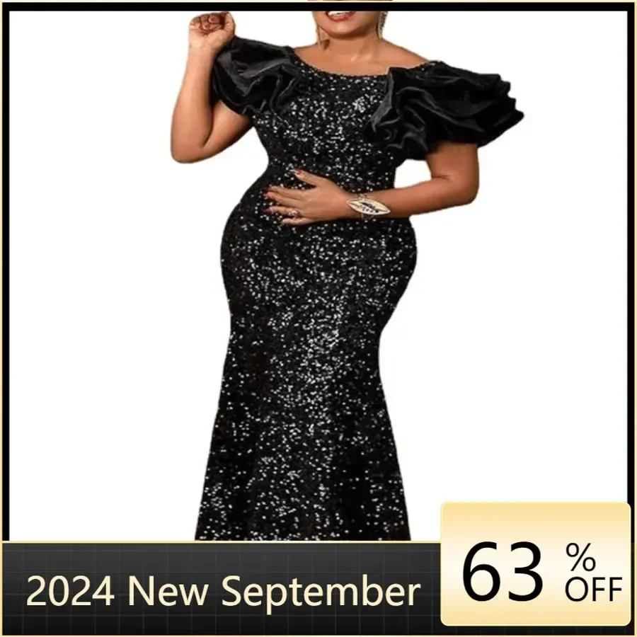 Customized Black African Dresses for Women Spring Autumn African Women Sleeveless Sequined Long Robes African Clothes Women Maxi
Customized Black African Dresses for Women Spring Autumn African Women Sleeveless Sequined Long Robes African Clothes Women Maxi