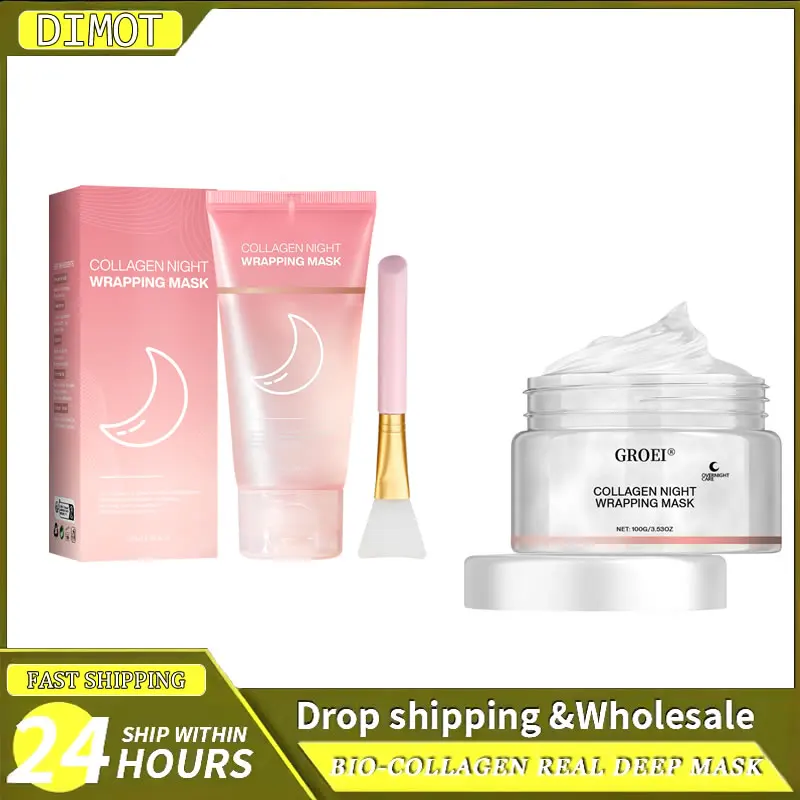 Facial Mask Wrapping Peel-Off Mask +Collagen Cream Hydrolyzed Collagen Over night Hydrating Firming Moisturizing Skin Care
Facial Mask Wrapping Peel-Off Mask +Collagen Cream Hydrolyzed Collagen Over night Hydrating Firming Moisturizing Skin Care