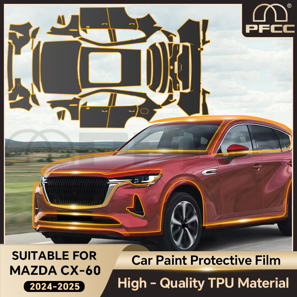 PPF Pre-cut Paint Protection Film Clear TPU Anti Scratch Accessories 8.5thick Transparent Sticker For Mazda CX60 CX-60 2024-UP
PPF Pre-cut Paint Protection Film Clear TPU Anti Scratch Accessories 8.5thick Transparent Sticker For Mazda CX60 CX-60 2024-UP