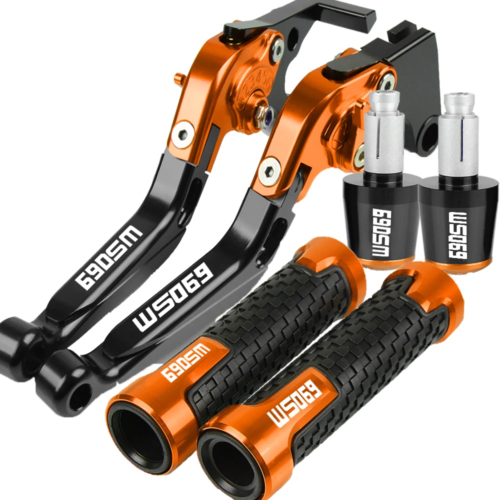 For K T M 690SM Motorcycle Extendable Adjustable Clutch CNC Brake Levers 690SM 2007 2008 Handlebar Grips Handle Ends Accessorie
For K T M 690SM Motorcycle Extendable Adjustable Clutch CNC Brake Levers 690SM 2007 2008 Handlebar Grips Handle Ends Accessorie