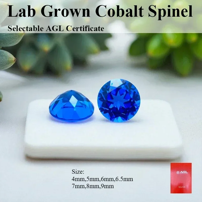 J-Round Cut Lab Grown Cobalt Spinel VVS1 Synthetic Gemstone For Diy Jewelry Making Selectable AGL Certificate
J-Round Cut Lab Grown Cobalt Spinel VVS1 Synthetic Gemstone For Diy Jewelry Making Selectable AGL Certificate