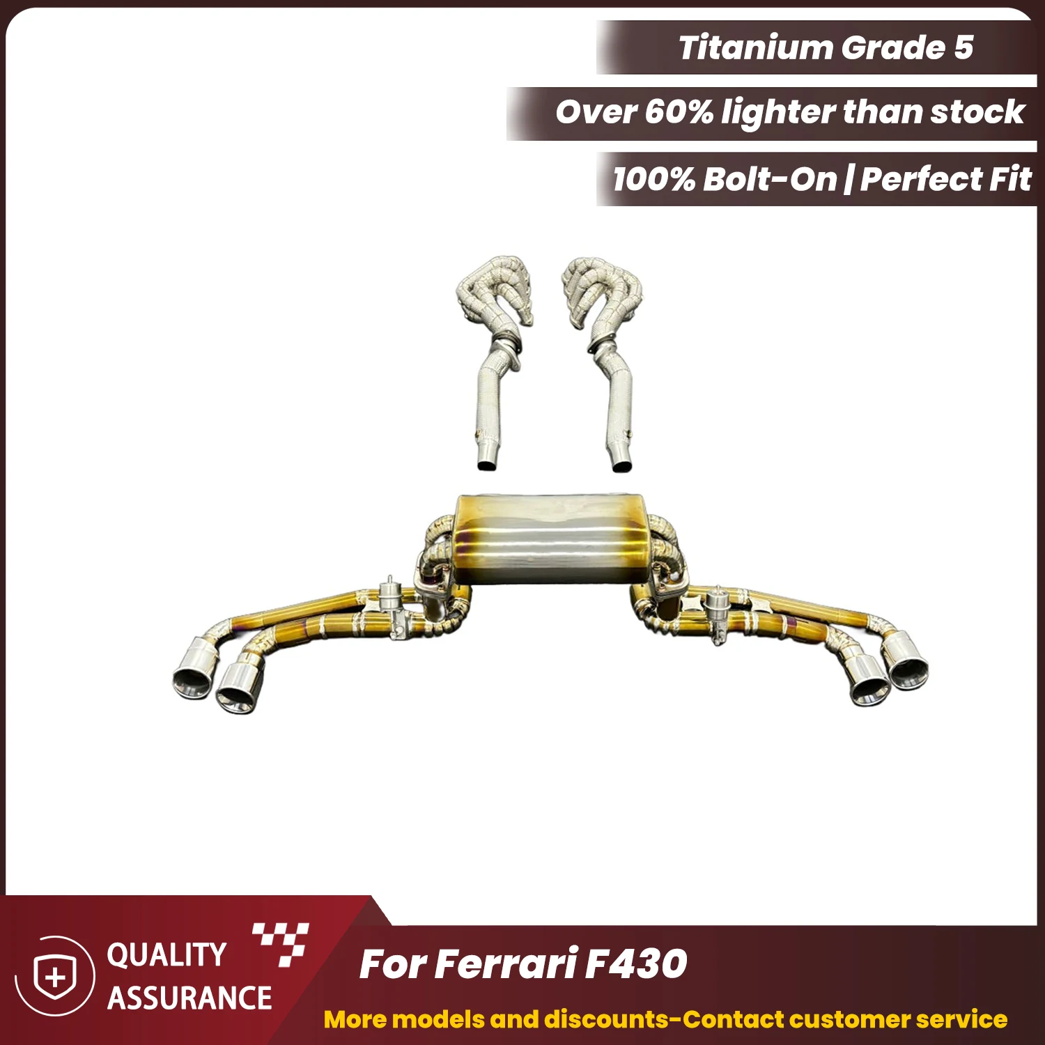 ECCF Titanium Catback with Headers Downpipe Exhaust For Ferrari F430 Aggressive Exhaust Sound Performance Upgrade
ECCF Titanium Catback with Headers Downpipe Exhaust For Ferrari F430 Aggressive Exhaust Sound Performance Upgrade