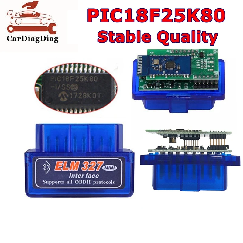 ELM327 V1.5 PIC18F25K80 Chip 2Layer PCB Firmware V1.5 ELM 327 Better Than V2.1 Scanner Car OBD2 Interface Support Android Stable
ELM327 V1.5 PIC18F25K80 Chip 2Layer PCB Firmware V1.5 ELM 327 Better Than V2.1 Scanner Car OBD2 Interface Support Android Stable