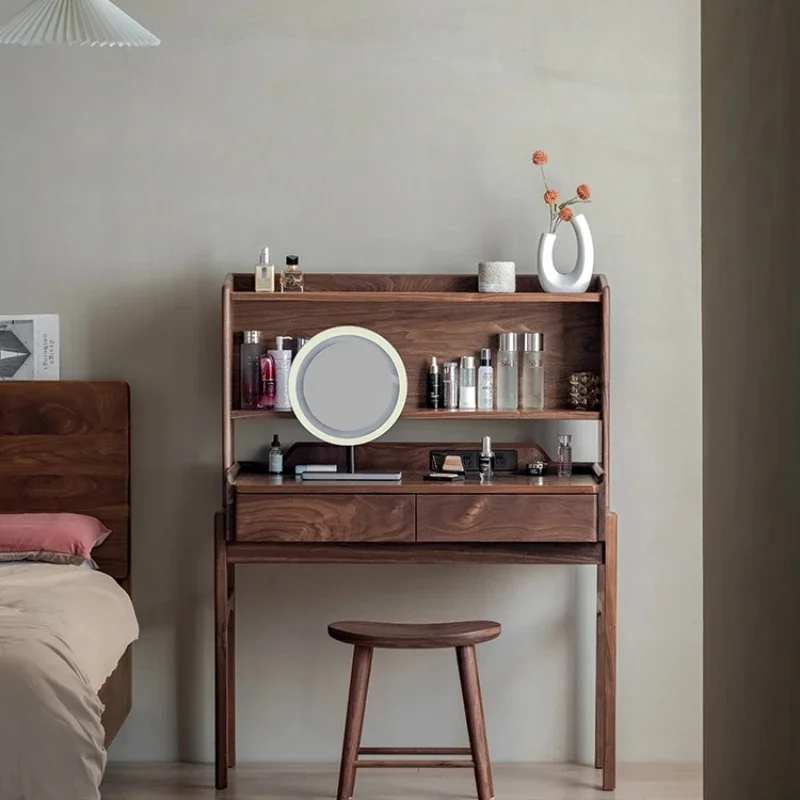 Solid Wood Dresser Modern Simple Home Bedroom Black Walnut Makeup Table
Solid Wood Dresser Modern Simple Home Bedroom Black Walnut Makeup Table