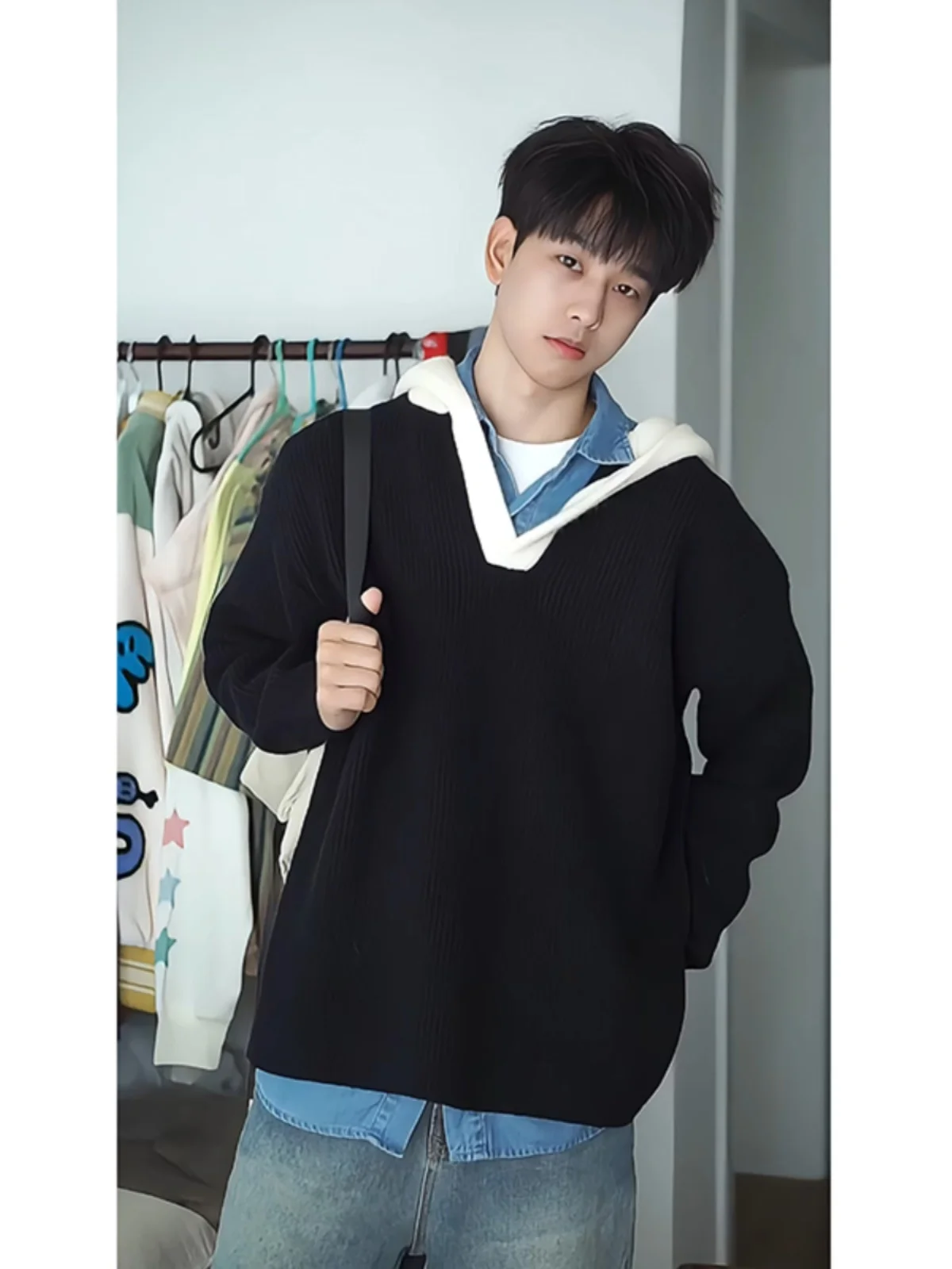 Cleanfit Color Blo Hoodie V-Ne Knitted Sweater for Teens Spring Autumn American Sle Casual Loose Fit Long Sve Sweats...
Cleanfit Color Blo Hoodie V-Ne Knitted Sweater for Teens Spring Autumn American Sle Casual Loose Fit Long Sve Sweats...