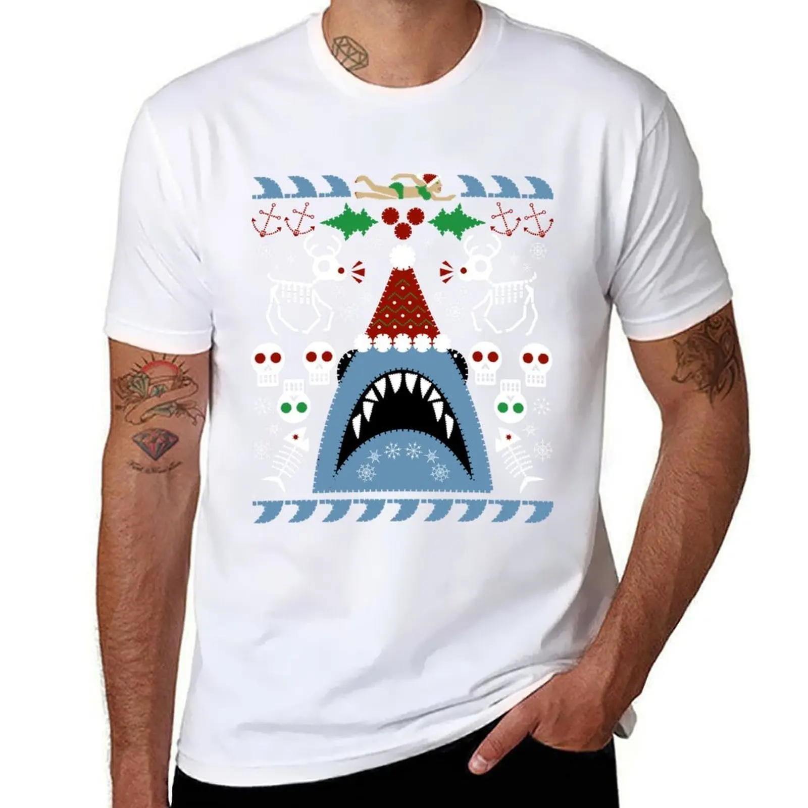 Santa Jaws Ugly Sweater T-Shirt man t shirts cotton t shirt personalised T-Shirt
Santa Jaws Ugly Sweater T-Shirt man t shirts cotton t shirt personalised T-Shirt