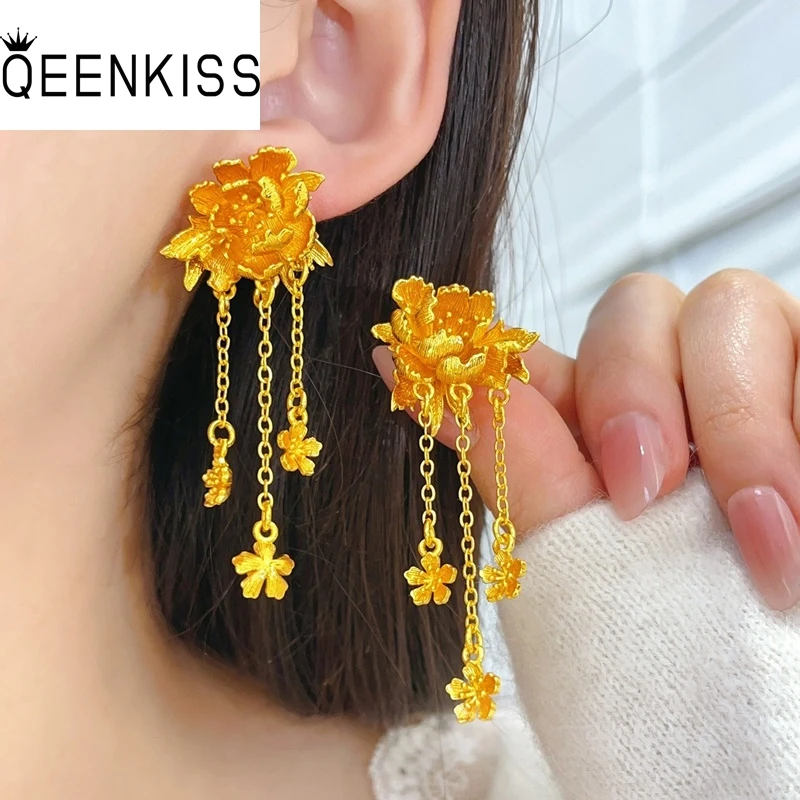 QEENKISS 24KT Gold Vintage Flower Peony Tassel Stud Earrings For Women Wedding Party Birthday Christmas Bride Mother Gift EG5538
QEENKISS 24KT Gold Vintage Flower Peony Tassel Stud Earrings For Women Wedding Party Birthday Christmas Bride Mother Gift EG5538