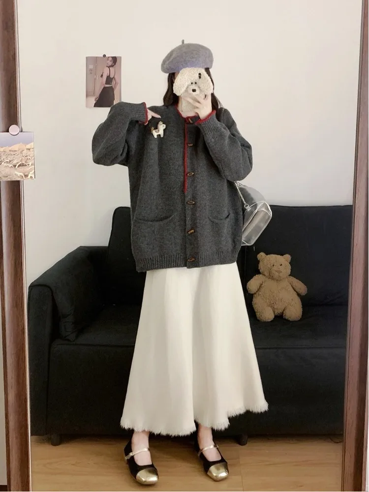 plus Size Casual Knitted Set Autumn Winter New Lazy Style Button up Sweater Cardigan Outerwear Knit Half Length Skirt
plus Size Casual Knitted Set Autumn Winter New Lazy Style Button up Sweater Cardigan Outerwear Knit Half Length Skirt