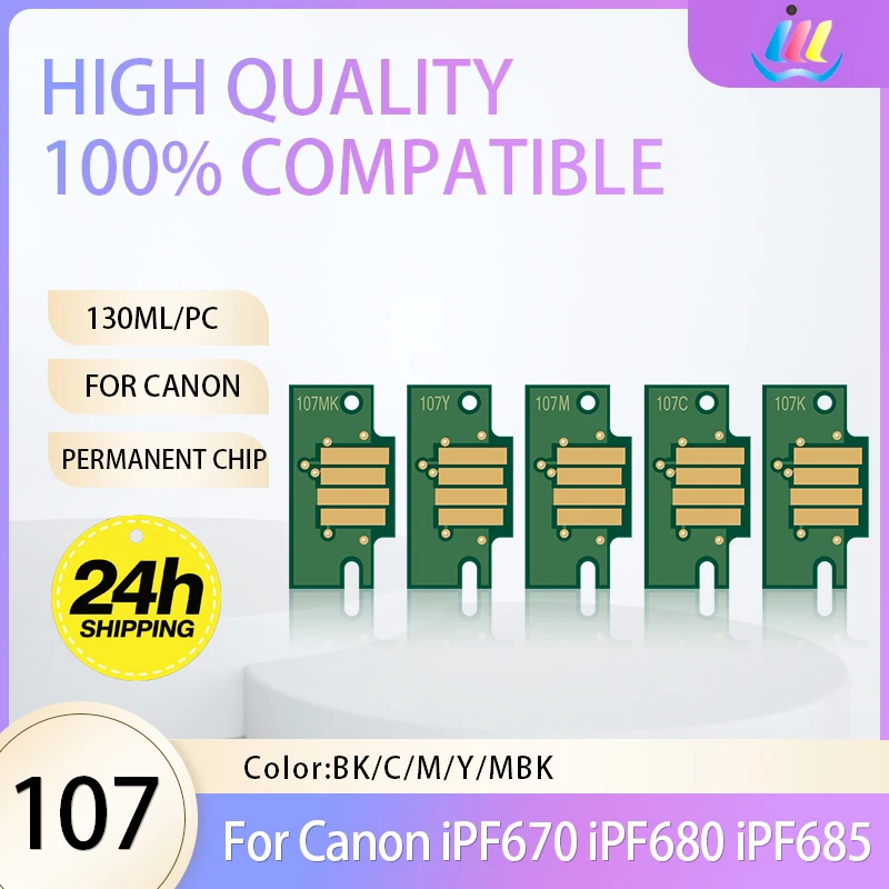 PFI107 PFI-107 Permanent Cartridge Chip for Canon imagePROGRAF iPF670 iPF680 iPF685 iPF770 iPF780 iPF785 Printers ARC Chip
PFI107 PFI-107 Permanent Cartridge Chip for Canon imagePROGRAF iPF670 iPF680 iPF685 iPF770 iPF780 iPF785 Printers ARC Chip