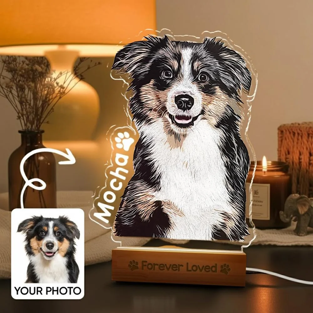 Custom Pet Portrait Acrylic LED Night Light Personalized Dog Cat Gift Bedroom Decor Top Pick for Pet Lovers Cozy Animal Display
Custom Pet Portrait Acrylic LED Night Light Personalized Dog Cat Gift Bedroom Decor Top Pick for Pet Lovers Cozy Animal Display