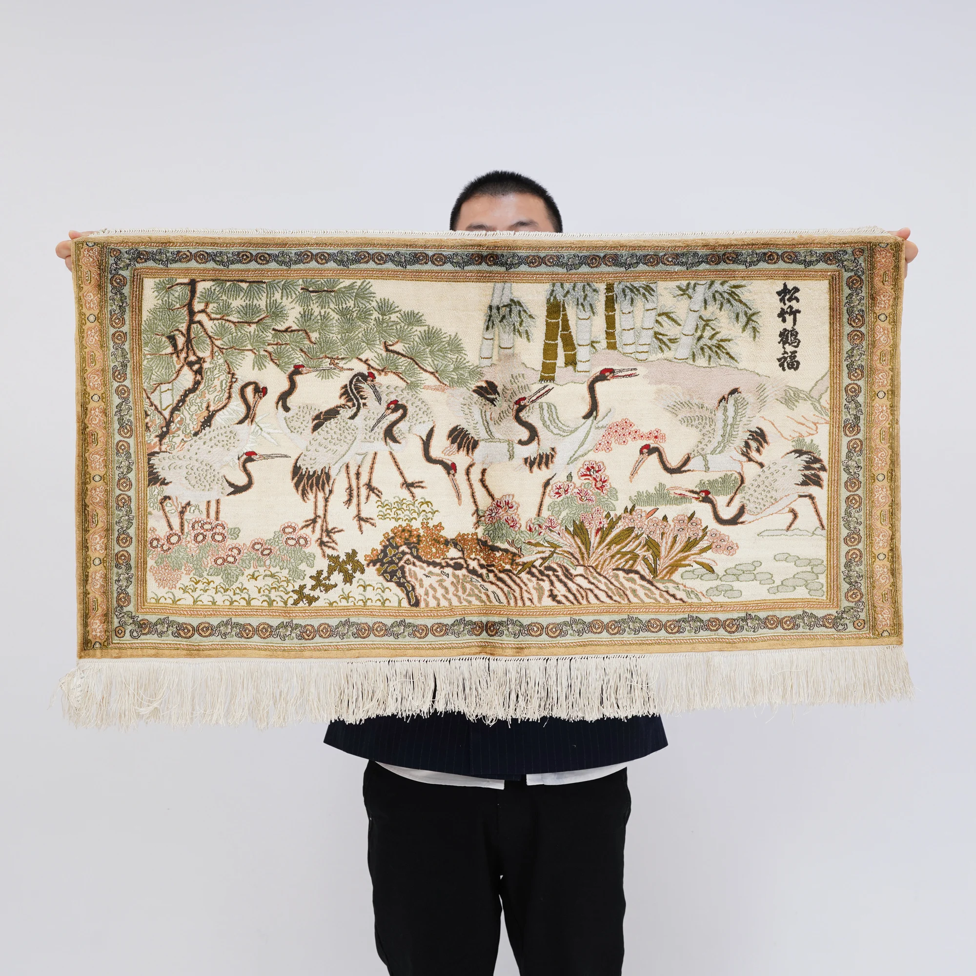 1,8 'x 3,1' Шелковый ковер ручной работы, изысканный гобелен, ковер для домашнего декора (PWP015H)
1,8 'x 3,1' Шелковый ковер ручной работы, изысканный гобелен, ковер для домашнего декора (PWP015H)