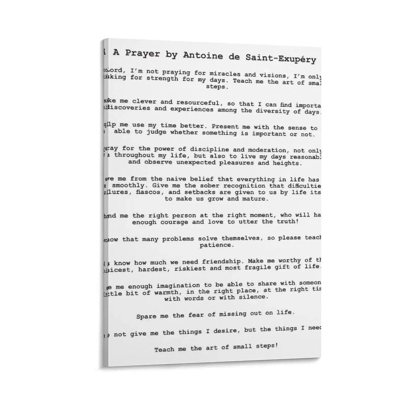 A Prayer by Antoine de Saint-Exupery Canvas Painting aesthetic room decor office decoration decorative wall canvases
A Prayer by Antoine de Saint-Exupery Canvas Painting aesthetic room decor office decoration decorative wall canvases