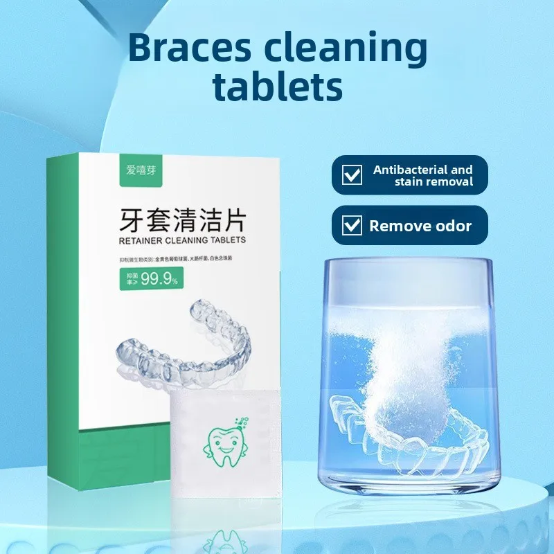 Denture Cleaning Tablets - Portable Effervescent Tablets for Braces & Retainers, Denture & Orthodontic Appliance Cleaner
Denture Cleaning Tablets - Portable Effervescent Tablets for Braces & Retainers, Denture & Orthodontic Appliance Cleaner