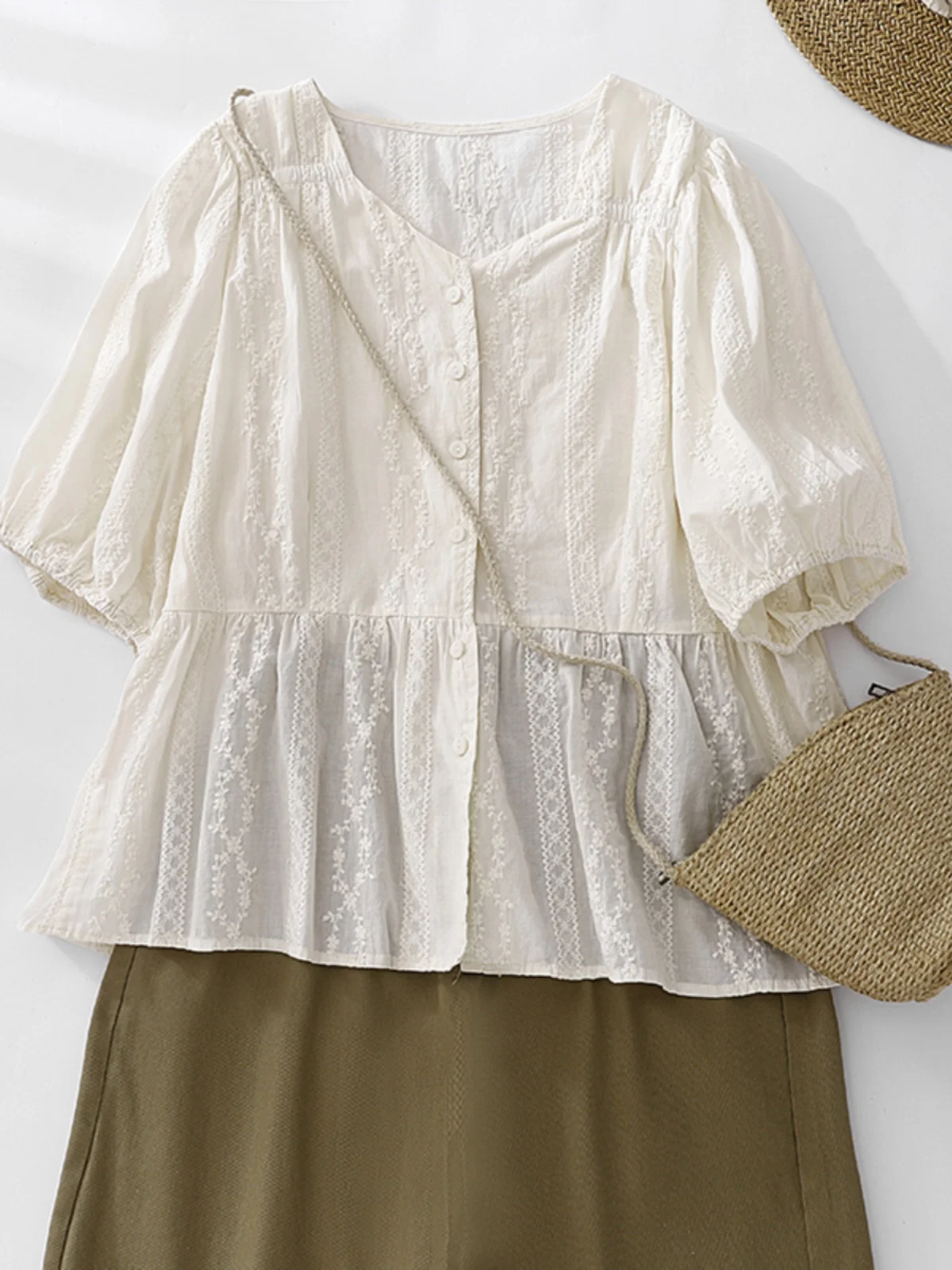 Летний топ свободного кроя Sweet Sle Embroidered ort Sve irt V-Ne Doll Dr для женщин и женщин с полным телом
Летний топ свободного кроя Sweet Sle Embroidered ort Sve irt V-Ne Doll Dr для женщин и женщин с полным телом