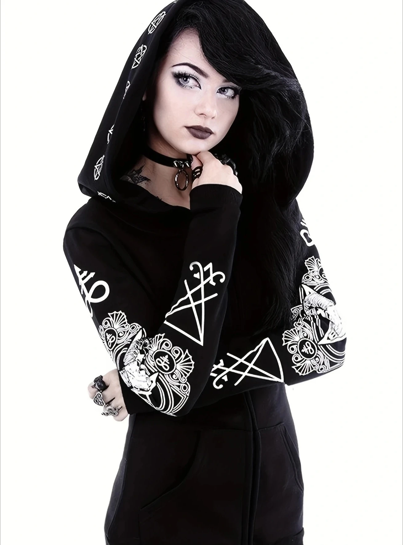 Женская готическая толстовка на молнии с принтом Солнца и Луны, мягкая флисовая подкладка, кардиган с капюшоном в стиле панк, уличная одежда с длинными рукавами, пуловер
Женская готическая толстовка на молнии с принтом Солнца и Луны, мягкая флисовая подкладка, кардиган с капюшоном в стиле панк, уличная одежда с длинными рукавами, пуловер